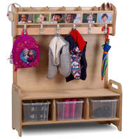 Ensemble complet de bancs de classe en bois pour la maternelle, la garderie, la crèche, le mobilier de rangement pour la salle de classe