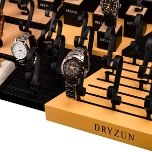 Handmade logo thương hiệu in cao cấp tùy chỉnh truy cập dọc lưới nhung gối bằng gỗ Multilayer Vòng đeo tay đồng hồ hiển thị - Product Image 4