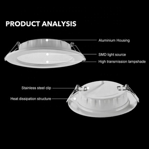 Le bureau d'intérieur de plafond de puissance élevée allumant 3w plat rond 4w 6w 9w 12w 15w 18w 24w a enfoncé le voyant mince mené - Product Image 5
