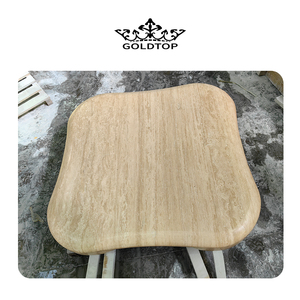 Tavoli da Pranzo Atipici in Travertino Beige Turco Romano Goldtop OEM/ODM - Product Image 2
