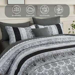Custom Southwestern Soft Cozy Pillowcase Polyester Microfiber 8 Pcs Luxury King Size Printed <b>Comforter</b> <b>Sets</b> - Product Image 4