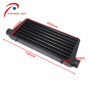 Bộ làm mát khí nạp, bộ tăng áp, bộ làm mát khí nạp phía trước đa năng CNwagner Automobiles, kích thước 600x300x76, đường vào/ra 76mm (3 inch), màu đen - Product Image 2