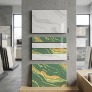 Carreaux muraux de cuisine en porcelaine super verte et blanche 300x450mm, surface polie, antidérapants, résistants aux acides, carreaux décoratifs en céramique pour la maison - Product Image 1