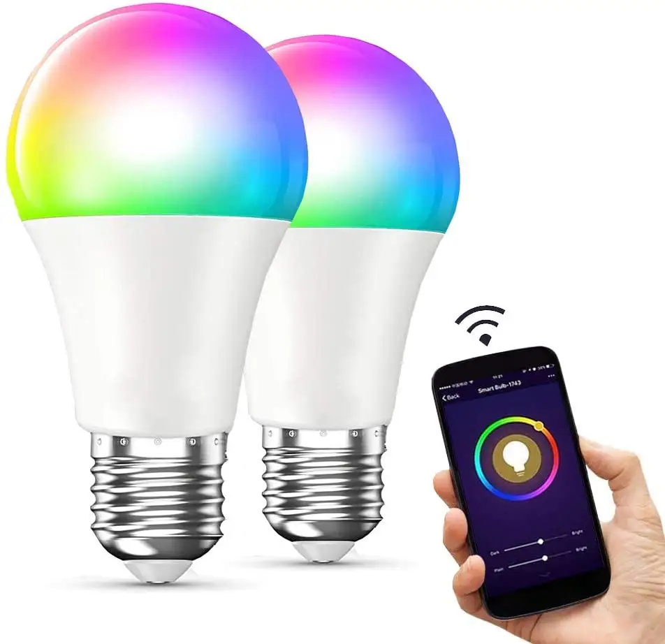 With Alexa Google Hot Selling Smart Led Light Bulb RGB Multicolor Globe OEM AC 90 80 Indoor Wearable Devices 360 Degree 30000 &