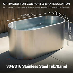 304 316 paslanmaz çelik buz banyosu küvet 100% deniz dereceli paslanmaz çelik buz banyosu SS soğuk dalma küvet - Product Image 2