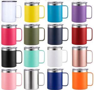 Logotipo personalizado impreso 12oz 14oz 16oz 24oz taza de café de agua de viaje con aislamiento térmico vaso de campamento taza de café de acero inoxidable de Metal - Product Image 5