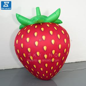 Promosi iklan stroberi tiup Model stroberi raksasa dengan lampu LED model buah simulasi untuk dijual - Product Image 5