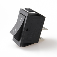 Interrupteur à bascule SPST 2 broches LANZMFG KCD3-101, fonction marche-arrêt, couleur rouge et noir, courant maximal 15A 220V, intelligent
