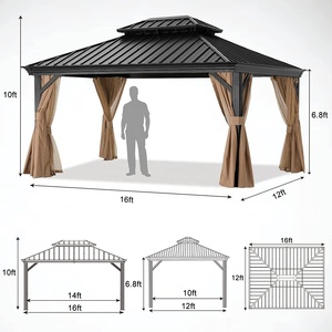 ABCCANOPY Gazebo Patio Doble Techo De Aluminio Gazebo De Patio Pérgola Moderna Al Aire Libre Jardín Gazebo Muebles Al Aire Libre - Product Image 2