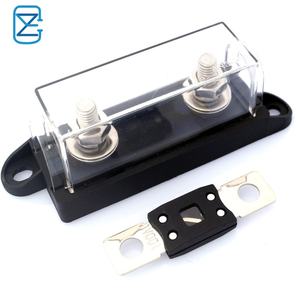 Max 60V DC Anm Mega support de voiture couvercle Transparent faible <span class=keywords><strong>rupture</strong></span> <span class=keywords><strong>12V</strong></span> Automobile Auto lame fusible bloc pour voiture cuivre plastique - Product Image 1