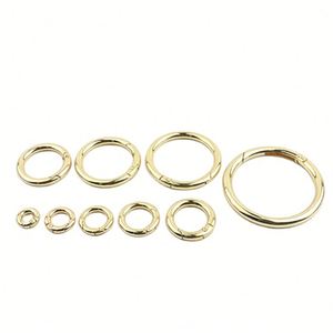 Accesorio para Gancho de Bolsa, Anillo de Resorte Abierto de 6/10 Pulgadas y 25 Pulgadas, Cierre de Conexión con Patrón Geométrico, Metal Dorado Ligero para Equipaje - Product Image 1