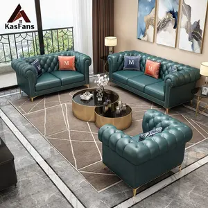 Son moda oturma odası mobilyası döşemeli tek kanepe kapalı kanepe Overstuffed 1 + 2 + 3 kanepeler Villa VIP oturma odası
