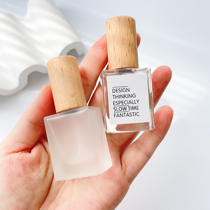 Flacon vaporisateur de parfum en verre haut de gamme 10 ml avec capuchon en bois, portable pour voyage, flacon échantillon haut de gamme à visser - Product Image 3