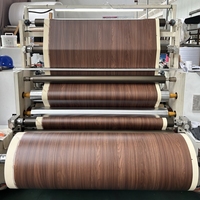 Film de laminage PVC personnalisé en ligne, texture grain de bois, gaufrage, anti-rayures, résistant à la chaleur, pour meubles, murs, portes