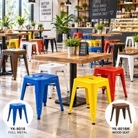 Tabouret de bar industriel en métal argenté, chaise de comptoir moderne avec repose-pieds pour bar à domicile, extérieur, école, livraison DDP aux États-Unis