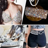 OLeeya - Pedrería de Cristal K9 de Primera Calidad, Forma Redonda de Diamante, Grandes Formas, Estilo Rivoli, Parte Posterior Plana, para Coser en Vestidos de Baile
