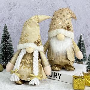 Nuove bambole di peluche nane con cappuccio e cappuccio Creative recano decorazioni natalizie Unisex stile carino con tecnica lavata per alleviare lo Stress - Product Image 6