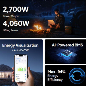 Bluetti 3000W Tất Cả Trong Một Năng Lượng Mặt Trời Máy Phát Điện Công Suất Cao Di Động Nhà Máy Điện Với Có Thể Gập Lại Năng Lượng Mặt Trời Bảng Điều Khiển Cho Nhà & RV Sử Dụng - Product Image 3