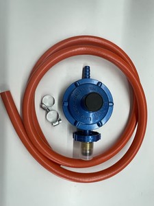 Regulador de gas de presión europeo LPG de aluminio de Venta caliente con manguera y abrazaderas - Product Image 2