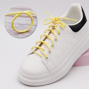 Cordones de zapatos redondos ondulados de 4 mm de dos tonos, personalizados, de repuesto, modernos, para zapatillas <span class=keywords><strong>Yeezy</strong></span>, botas Martin, estilo urbano, con bolsas OPP - Product Image 5