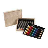 2023 nouveau style boîte en bois avec 22 crayons aquarelle 20 crayons de couleur crayons à croquis 48 pièces