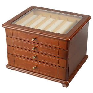 Matte Rectangle Modern Large Capacity Wooden Jewelry <b>Box</b> for Bracelets Necklaces Earrings <b>Storage</b> Treasure <b>Chest</b> - Product Image 2