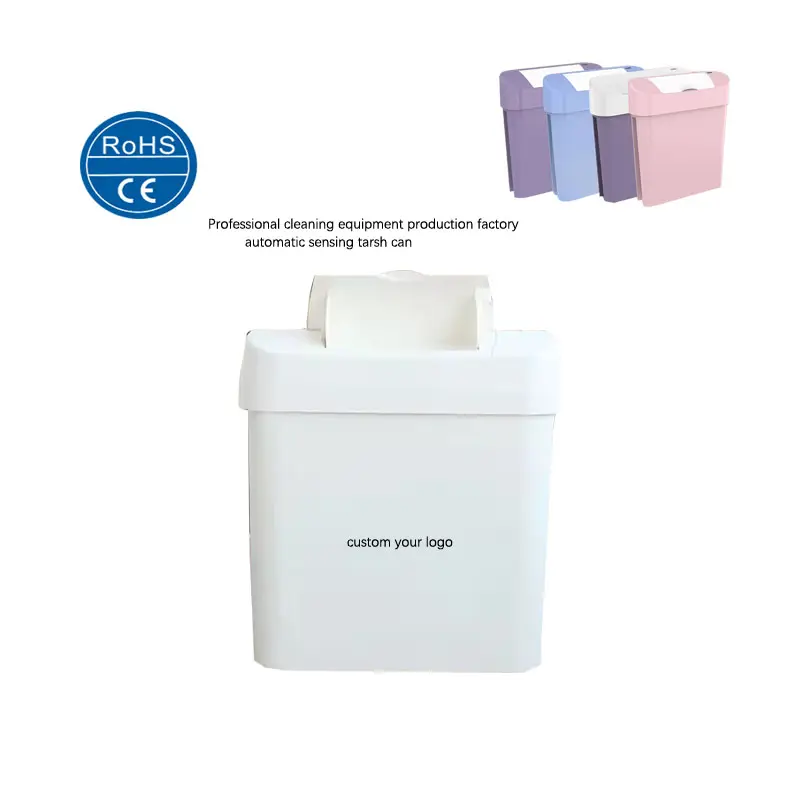 2024 Large Capacity Customized Plastic Sensor Smart Bathroom Kitchen Hotel Waste Bin