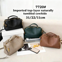Sac Boston élégant de luxe de haute qualité, sac à bandoulière en cuir véritable inspiré des créateurs, sac à main tendance pour femmes pour un usage quotidien