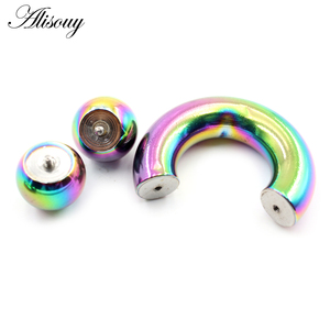 Alisouy 1 Pieza Anillo Grande para Nariz con Bola Cautiva, Expansor de Oreja, Calibre Grande, Piercing <span class=keywords><strong>Genital</strong></span> Masculino BCR, Argolla, Joyería Corporal - Product Image 6