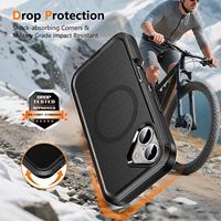 Coque de protection robuste 3 couches Defender Armor pour iPhone 17 Pro Max 16 15 14 avec charge magnétique sans fil et clip ceinture antichoc