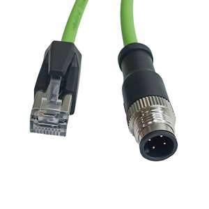 Hot sale Waterproof 4P 8P M12 RJ45 Pure Copper <b>Plug</b> Connector PVC Jacket IP67 Industrial Profinet/<b>Ethernet</b> Waterproof connectors - Product Image 5