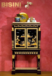 <span class=keywords><strong>Consolle</strong></span> <span class=keywords><strong>e</strong></span> Specchio da Corridoio in Legno con Foglia d'Oro, Mobili Antichi di Lusso - Product Image 6