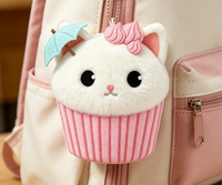 Llavero de Peluche Personalizado en Forma de Cupcake, Relleno Suave con Algodón PP, Tamaño y Color Personalizables para Fiestas y Regalos al por Mayor