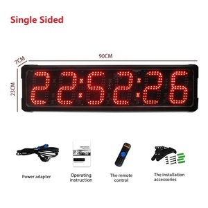 Temporizador Digital de Cuenta Regresiva electrónica <span class=keywords><strong>LED</strong></span> para deportes al aire libre, opciones de lado simple/doble de 6 pulgadas para reloj de carrera de maratón - Product Image 4