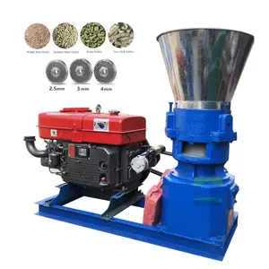 Automatische Feed Pellet Extruder Machine Pelletizer Met Dieselmotor Kleine Feed Pelletiseermachine Pellet Making Machine