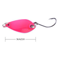 Grosir SP214 3cm 2.6g umpan Spinner logam sendok umpan pancing dengan kait tunggal