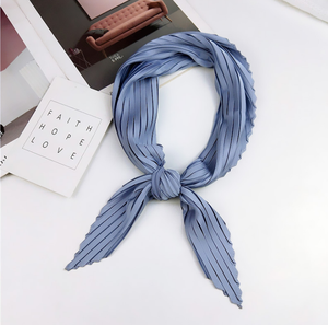 JINGMI — foulard en Satin et soie pour femmes, écharpe pour cou, 70x70cm, matière solide, plissée, diamant, pour tête carrée, modèle 2019 - Product Image 2