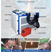 Machine de soudage laser à fibre portative 1500W facile à utiliser, refroidissement par eau, pour la production de quincaillerie métallique CE