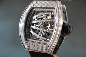 Montre classique incrustée de diamants de haute qualité, boîtier en acier inoxydable, montre en toile, montre décontractée pour homme, montre tourbillon - Product Image 2