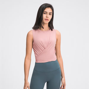 Camiseta Sin Mangas Dama Sportswear Tight Fit Fitness Crop Tops High Impact Yoga Bras Débardeurs Avec Rembourrage - Product Image 1