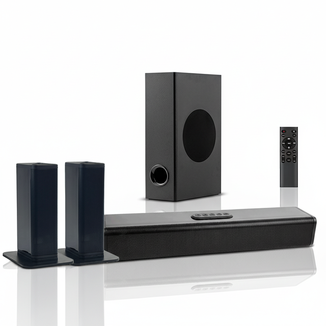 Xx 5.1 Channel 7-Speaker Home Theater Sound Bar for Smart TV Subwoofer 500W Peak 3-in-1 Detachable Design ARC/Optical/Aux/USB