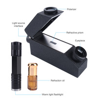 Gem Refractometer With Built-in LED Light and RI OIL Jewelry Identifier Tester Jade Color Treasure Testing Instrument