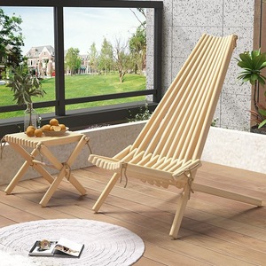 Chaise de jardin et d'extérieur en <span class=keywords><strong>bois</strong></span> massif de style nordique Luban 2026, créative, avec dossier, <span class=keywords><strong>pour</strong></span> la détente - Product Image 1