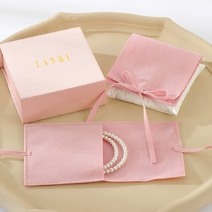 Manufacturers Wholesale Custom Size LOGO Design Bow <b>Envelop</b> Microfiber Luxury Double-Sided Flannel Jewelry Storage Pouch - Product Image 5