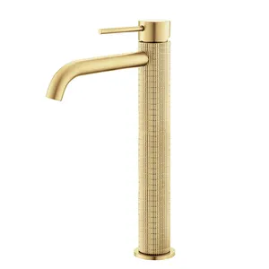 Manufacture High Single Handle Brass Single Hole Chrome Sink Hot And Cold Bathroom Faucet