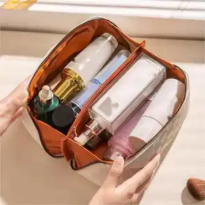 New Cosmetic Bag Women's Large-capacity High-value Internet Celebrity Super Hot Portable PU Toiletry Bag Cosmetics Storage Bag