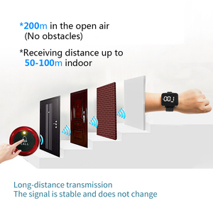 Thông Minh Đồng Hồ 2025 Không Dây Không Thấm Nước Bồi Bàn Hệ Thống Người Bồi Bàn Người Gọi Khách Hàng Tiếp Viên Gói 1 Đồng Hồ Và 10 Bảng Nút - Product Image 3