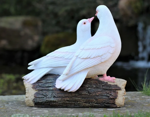 2 pièces d'ornements de <span class=keywords><strong>jardin</strong></span> personnalisés faits à la main, <span class=keywords><strong>colombes</strong></span> de l'amour debout en résine, décoration intérieure et extérieure, oiseaux, faune, <span class=keywords><strong>jardin</strong></span> éclatant - Product Image 4