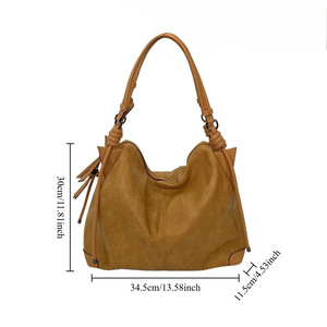 Bolsos de mensajero de alta calidad para mujer, bolsos de hombro de gran capacidad para mujer, bolsos cruzados de cuero pu, bolsos de mano Retro elegantes para mujer - Product Image 3