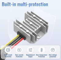Convertisseur de tension DC/DC pour usage domestique et industriel, régulateur de tension 12V 10A monophasé, sortie unique, étanche IP67, 120W